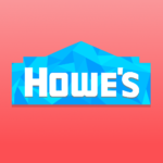Blue and Pink 'Howe's' logo